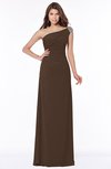 ColsBM Eliana Copper Glamorous A-line Short Sleeve Zip up Chiffon Floor Length Bridesmaid Dresses