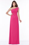 ColsBM Eliana Fuschia Glamorous A-line Short Sleeve Zip up Chiffon Floor Length Bridesmaid Dresses