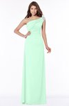 ColsBM Eliana Honeydew Glamorous A-line Short Sleeve Zip up Chiffon Floor Length Bridesmaid Dresses