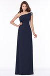 ColsBM Eliana Peacoat Glamorous A-line Short Sleeve Zip up Chiffon Floor Length Bridesmaid Dresses