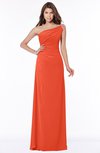 ColsBM Eliana Persimmon Glamorous A-line Short Sleeve Zip up Chiffon Floor Length Bridesmaid Dresses