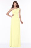 ColsBM Eliana Wax Yellow Glamorous A-line Short Sleeve Zip up Chiffon Floor Length Bridesmaid Dresses