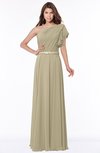 ColsBM Alexia Candied Ginger Modest A-line Zip up Chiffon Floor Length Ruching Bridesmaid Dresses