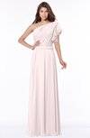 ColsBM Alexia Light Pink Modest A-line Zip up Chiffon Floor Length Ruching Bridesmaid Dresses
