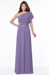ColsBM Alexia Lilac Modest A-line Zip up Chiffon Floor Length Ruching Bridesmaid Dresses