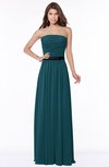 ColsBM Jaliyah Blue Green Mature A-line Strapless Zip up Chiffon Bridesmaid Dresses
