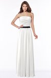 ColsBM Jaliyah Cloud White Mature A-line Strapless Zip up Chiffon Bridesmaid Dresses
