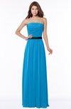ColsBM Jaliyah Cornflower Blue Mature A-line Strapless Zip up Chiffon Bridesmaid Dresses