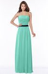 ColsBM Jaliyah Mint Green Mature A-line Strapless Zip up Chiffon Bridesmaid Dresses