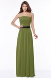 ColsBM Jaliyah Olive Green Mature A-line Strapless Zip up Chiffon Bridesmaid Dresses