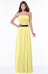 ColsBM Jaliyah Pastel Yellow Mature A-line Strapless Zip up Chiffon Bridesmaid Dresses