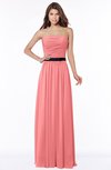 ColsBM Jaliyah Shell Pink Mature A-line Strapless Zip up Chiffon Bridesmaid Dresses