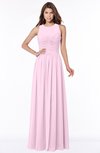 ColsBM Ayla Baby Pink Elegant Zip up Chiffon Floor Length Pick up Bridesmaid Dresses