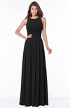 ColsBM Ayla Black Elegant Zip up Chiffon Floor Length Pick up Bridesmaid Dresses