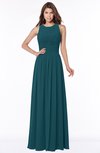 ColsBM Ayla Blue Green Elegant Zip up Chiffon Floor Length Pick up Bridesmaid Dresses