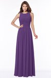 ColsBM Ayla Dark Purple Elegant Zip up Chiffon Floor Length Pick up Bridesmaid Dresses