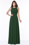 ColsBM Ayla Hunter Green Elegant Zip up Chiffon Floor Length Pick up Bridesmaid Dresses