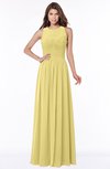 ColsBM Ayla Misted Yellow Elegant Zip up Chiffon Floor Length Pick up Bridesmaid Dresses