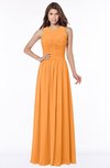 ColsBM Ayla Orange Elegant Zip up Chiffon Floor Length Pick up Bridesmaid Dresses