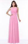 ColsBM Ayla Pink Elegant Zip up Chiffon Floor Length Pick up Bridesmaid Dresses