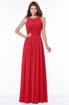 ColsBM Ayla Red Elegant Zip up Chiffon Floor Length Pick up Bridesmaid Dresses