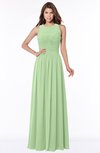 ColsBM Ayla Sage Green Elegant Zip up Chiffon Floor Length Pick up Bridesmaid Dresses