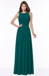 ColsBM Ayla Shaded Spruce Elegant Zip up Chiffon Floor Length Pick up Bridesmaid Dresses