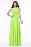 ColsBM Ayla Sharp Green Elegant Zip up Chiffon Floor Length Pick up Bridesmaid Dresses