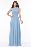 ColsBM Ayla Sky Blue Elegant Zip up Chiffon Floor Length Pick up Bridesmaid Dresses