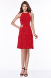 ColsBM Kathryn Red Sexy A-line Sleeveless Zip up Chiffon Bridesmaid Dresses
