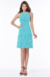 ColsBM Kathryn Turquoise Sexy A-line Sleeveless Zip up Chiffon Bridesmaid Dresses