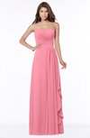 ColsBM Lana Watermelon Gorgeous Sleeveless Chiffon Floor Length Ruching Bridesmaid Dresses