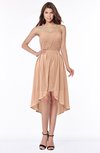 ColsBM Anahi Almost Apricot Gorgeous A-line Strapless Half Backless Ruching Bridesmaid Dresses