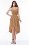 ColsBM Anahi Light Brown Gorgeous A-line Strapless Half Backless Ruching Bridesmaid Dresses