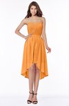 ColsBM Anahi Orange Gorgeous A-line Strapless Half Backless Ruching Bridesmaid Dresses