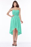 ColsBM Anahi Seafoam Green Gorgeous A-line Strapless Half Backless Ruching Bridesmaid Dresses