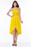 ColsBM Anahi Yellow Gorgeous A-line Strapless Half Backless Ruching Bridesmaid Dresses