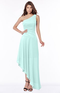 ColsBM Maggie Blue Glass Luxury A-line Zip up Chiffon Floor Length Ruching Bridesmaid Dresses