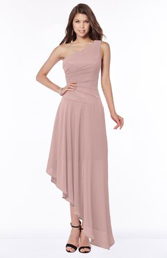 ColsBM Maggie Bridal Rose Luxury A-line Zip up Chiffon Floor Length Ruching Bridesmaid Dresses