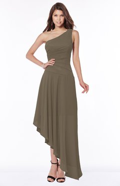ColsBM Maggie Carafe Brown Luxury A-line Zip up Chiffon Floor Length Ruching Bridesmaid Dresses