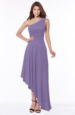 ColsBM Maggie Chalk Violet Luxury A-line Zip up Chiffon Floor Length Ruching Bridesmaid Dresses