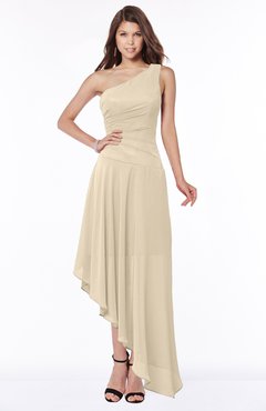 ColsBM Maggie Champagne Luxury A-line Zip up Chiffon Floor Length Ruching Bridesmaid Dresses