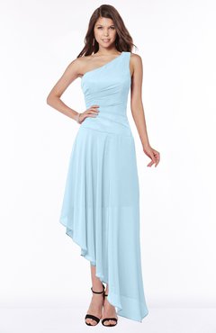 ColsBM Maggie Ice Blue Luxury A-line Zip up Chiffon Floor Length Ruching Bridesmaid Dresses