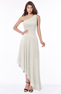 ColsBM Maggie Off White Luxury A-line Zip up Chiffon Floor Length Ruching Bridesmaid Dresses