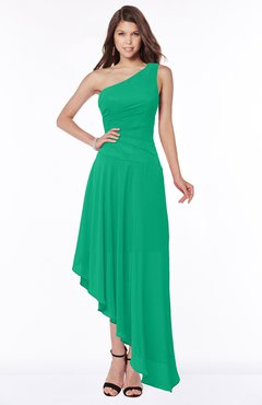 ColsBM Maggie Pepper Green Luxury A-line Zip up Chiffon Floor Length Ruching Bridesmaid Dresses