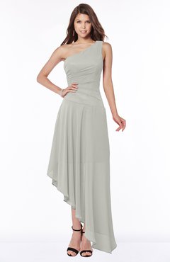 ColsBM Maggie Platinum Luxury A-line Zip up Chiffon Floor Length Ruching Bridesmaid Dresses