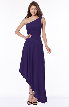 ColsBM Maggie Royal Purple Luxury A-line Zip up Chiffon Floor Length Ruching Bridesmaid Dresses