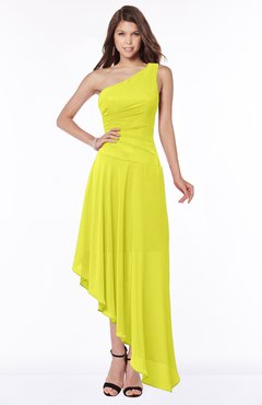 ColsBM Maggie Sulphur Spring Luxury A-line Zip up Chiffon Floor Length Ruching Bridesmaid Dresses