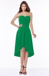 ColsBM Amaya Green Mature A-line Strapless Chiffon Knee Length Ruching Bridesmaid Dresses