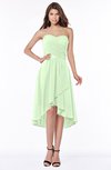 ColsBM Amaya Pale Green Mature A-line Strapless Chiffon Knee Length Ruching Bridesmaid Dresses